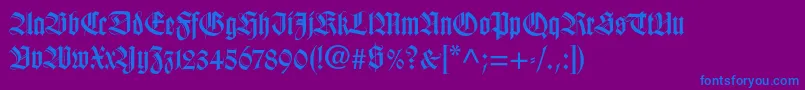 Wilhelmklingsporgotltstd Font – Blue Fonts on Purple Background