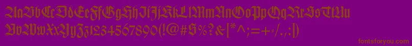 Wilhelmklingsporgotltstd Font – Brown Fonts on Purple Background