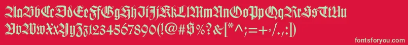 fuente Wilhelmklingsporgotltstd – Fuentes Verdes Sobre Fondo Rojo