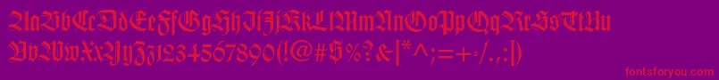 Wilhelmklingsporgotltstd Font – Red Fonts on Purple Background