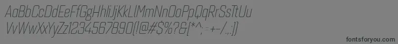 Quarcacondlightitalic Font – Black Fonts on Gray Background