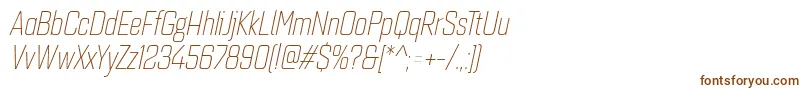 Шрифт Quarcacondlightitalic – коричневые шрифты на белом фоне