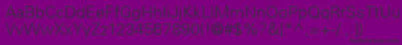 UniversCe45Light-fontti – mustat fontit violetilla taustalla