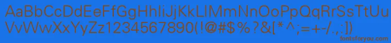 More about UniversCe45Light Font UniversCe45Light Font – Brown Fonts on Blue Background