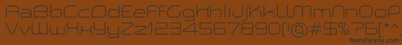 PlanetiumXLightDemo Font – Black Fonts on Brown Background
