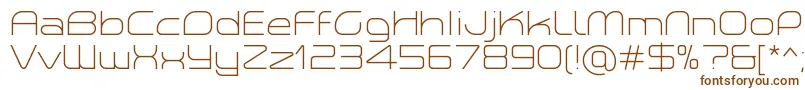 PlanetiumXLightDemo Font – Brown Fonts on White Background