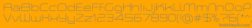 フォントPlanetiumXLightDemo – オレンジの背景に灰色の文字