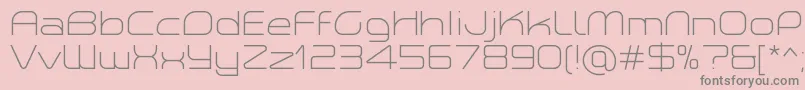 PlanetiumXLightDemo Font – Gray Fonts on Pink Background