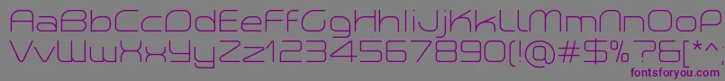 PlanetiumXLightDemo-fontti – violetit fontit harmaalla taustalla