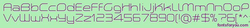 PlanetiumXLightDemo Font – Purple Fonts on Green Background