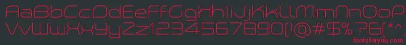 PlanetiumXLightDemo Font – Red Fonts on Black Background