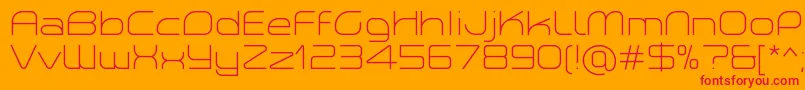 PlanetiumXLightDemo Font – Red Fonts on Orange Background