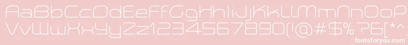 Fonte PlanetiumXLightDemo – fontes brancas em um fundo rosa