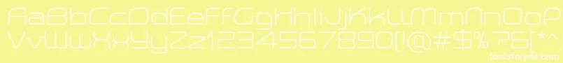 PlanetiumXLightDemo Font – White Fonts on Yellow Background