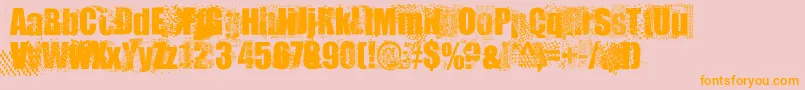 Sparta Font – Orange Fonts on Pink Background