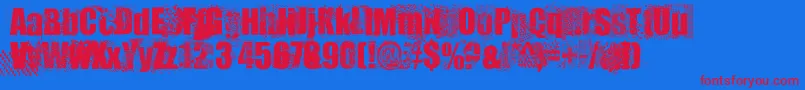 Sparta Font – Red Fonts on Blue Background