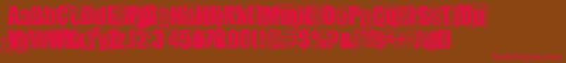 Sparta Font – Red Fonts on Brown Background