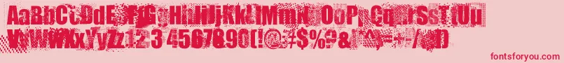Sparta Font – Red Fonts on Pink Background