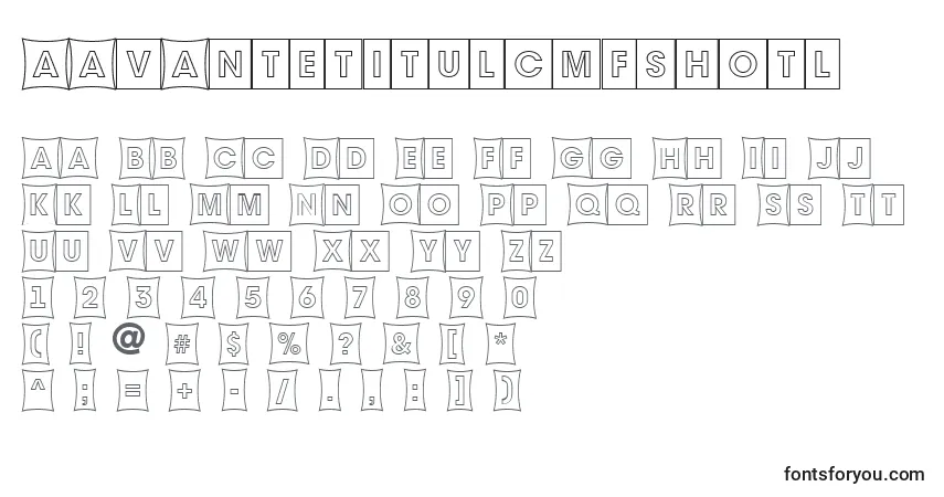 AAvantetitulcmfshotl Font – alphabet, numbers, special characters