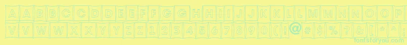 AAvantetitulcmfshotl Font – Green Fonts on Yellow Background