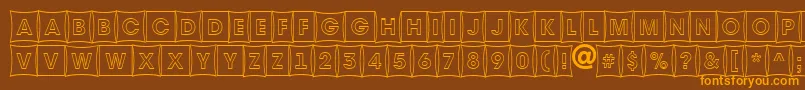 AAvantetitulcmfshotl Font – Orange Fonts on Brown Background