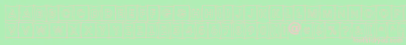 AAvantetitulcmfshotl-fontti – vaaleanpunaiset fontit vihreällä taustalla