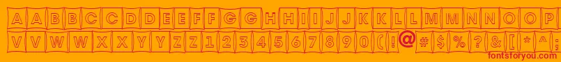 AAvantetitulcmfshotl Font – Red Fonts on Orange Background