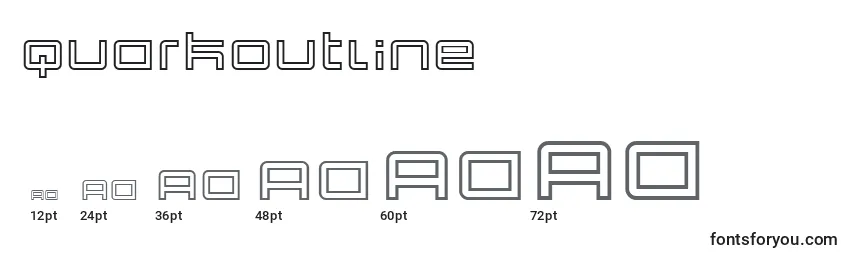 Размеры шрифта QuarkOutline