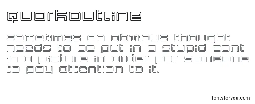 Schriftart QuarkOutline