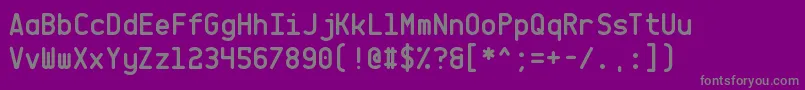 CqMonoフォントについての詳細 フォントCqMono – 紫の背景に灰色の文字