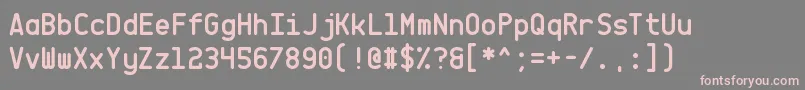 CqMono Font – Pink Fonts on Gray Background