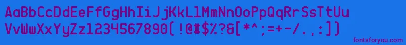 CqMono Font – Purple Fonts on Blue Background