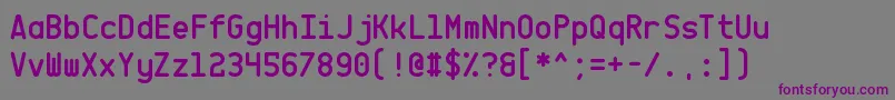 CqMono Font – Purple Fonts on Gray Background