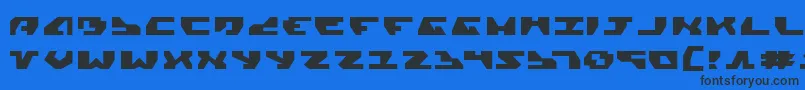 GyrfalconExpanded Font – Black Fonts on Blue Background