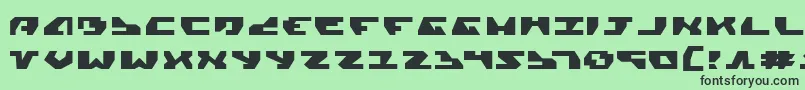 GyrfalconExpanded Font – Black Fonts on Green Background