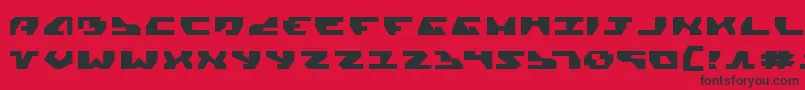 GyrfalconExpanded Font – Black Fonts on Red Background