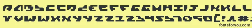 GyrfalconExpanded Font – Black Fonts on Yellow Background