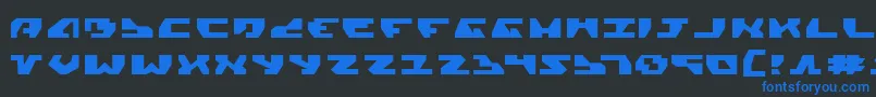 GyrfalconExpanded Font – Blue Fonts on Black Background