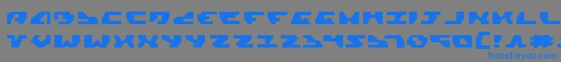 GyrfalconExpanded Font – Blue Fonts on Gray Background
