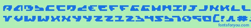GyrfalconExpanded Font – Blue Fonts on Green Background