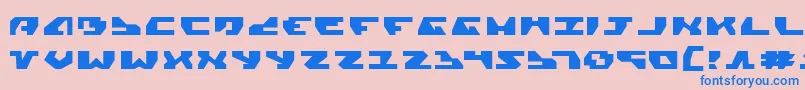 GyrfalconExpanded Font – Blue Fonts on Pink Background