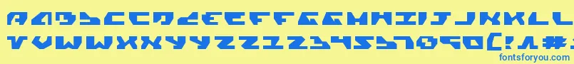 GyrfalconExpanded Font – Blue Fonts on Yellow Background