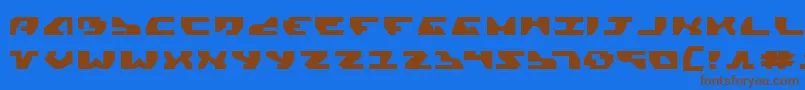 GyrfalconExpanded Font – Brown Fonts on Blue Background