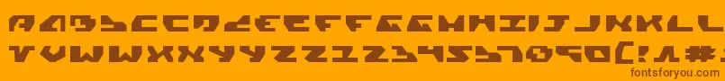 GyrfalconExpanded Font – Brown Fonts on Orange Background