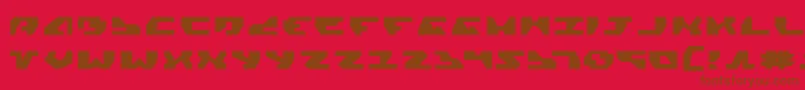 Czcionka GyrfalconExpanded – brązowe czcionki na czerwonym tle