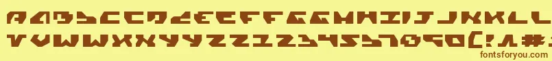 GyrfalconExpanded Font – Brown Fonts on Yellow Background