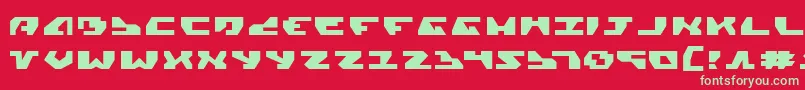 GyrfalconExpanded Font – Green Fonts on Red Background
