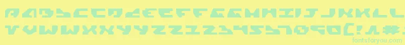 GyrfalconExpanded Font – Green Fonts on Yellow Background