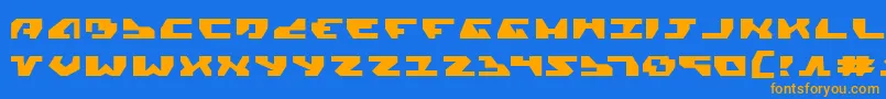GyrfalconExpanded Font – Orange Fonts on Blue Background
