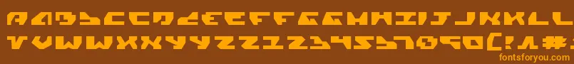 GyrfalconExpanded Font – Orange Fonts on Brown Background